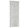 Cortina antimoscas chenilla gris claro y blanco 56x185 cm
