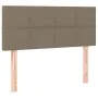 Box spring bed with mattress and LED lights taupe gray fabric 100x200 cm by vidaXL, Beds and slatted bases - Ref: Foro24-3133...