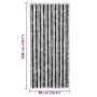 Cortina antimoscas chenilla gris y negro 90x200 cm