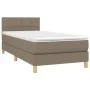 Box spring bed with LED mattress taupe gray fabric 100x200 cm by vidaXL, Beds and slatted bases - Ref: Foro24-3133697, Price:...
