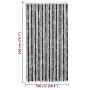Cortina antimoscas chenilla gris y negro 100x200 cm