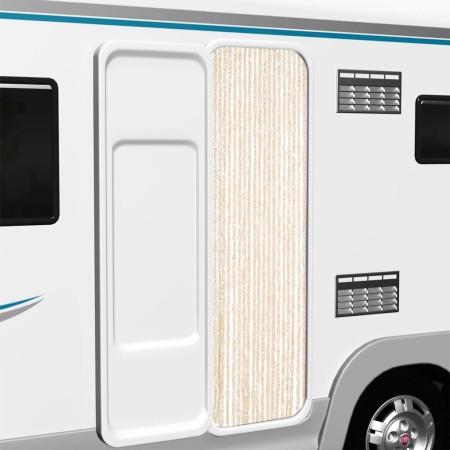 Cortina antimoscas chenilla beige y blanco 56x185 cm en Mosquiteras para ventanas | Comprar online en Foro24