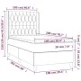 Box spring bed with mattress and LED lights taupe gray fabric 100x200 cm by vidaXL, Beds and slatted bases - Ref: Foro24-3139...
