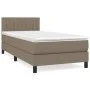 Box spring bed with taupe gray fabric mattress 100x200 cm by vidaXL, Beds and slatted bases - Ref: Foro24-3140197, Price: 330...