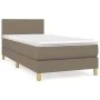 Box spring bed with taupe gray fabric mattress 100x200 cm by vidaXL, Beds and slatted bases - Ref: Foro24-3140437, Price: 337...