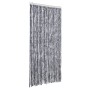 Cortina antimoscas chenilla plateado 100x230 cm