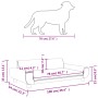 Dunkelgraues Hundebett aus Samt, 100 x 54 x 33 cm von vidaXL, Betten für Hunde - Ref: Foro24-171983, Preis: 108,34 €, Rabatt: %