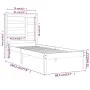 Schwarzer Einzelbettrahmen aus Massivholz, 75 x 190 cm von vidaXL, Betten und Lattenroste - Ref: Foro24-3105759, Preis: 118,3...