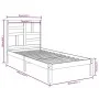 Black single solid wood bed frame 75x190 cm by vidaXL, Beds and slatted bases - Ref: Foro24-3105914, Price: 116,95 €, Discoun...