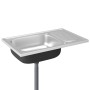 Silver drainer sink 800x500x155 mm stainless steel by vidaXL, Sinks - Ref: Foro24-147232, Price: 127,38 €, Discount: %