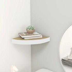 MDF oak and brown wall corner shelf 25x25x3.8 cm by vidaXL, Shelves and shelves - Ref: Foro24-326630, Price: 17,50 €, Discoun...