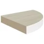 MDF oak and brown wall corner shelf 25x25x3.8 cm by vidaXL, Shelves and shelves - Ref: Foro24-326630, Price: 16,84 €, Discoun...