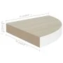 MDF oak and brown wall corner shelf 25x25x3.8 cm by vidaXL, Shelves and shelves - Ref: Foro24-326630, Price: 16,84 €, Discoun...