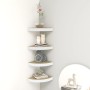 Corner wall shelf 4 units MDF oak and white 25x25x3.8 cm by vidaXL, Shelves and shelves - Ref: Foro24-326632, Price: 41,52 €,...