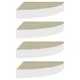 Wand-Eckregal 4 Stück MDF Eiche und weiß 25x25x3,8 cm von vidaXL, Regale und Regale - Ref: Foro24-326632, Preis: 40,79 €, Rab...
