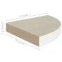 Corner wall shelf 4 units MDF oak and white 25x25x3.8 cm by vidaXL, Shelves and shelves - Ref: Foro24-326632, Price: 40,79 €,...