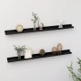 Wandregale 2 Einheiten schwarz 100x9x3 cm von vidaXL, Regale und Regale - Ref: Foro24-326665, Preis: 29,83 €, Rabatt: %