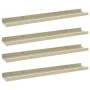 Wall shelves 4 units white and Sonoma oak 60x9x3 cm by vidaXL, Shelves and shelves - Ref: Foro24-326695, Price: 23,05 €, Disc...