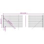 Grüner Zaun aus verzinktem Stahldraht 1,6 x 25 m von vidaXL, Zaunpaneele - Ref: Foro24-154076, Preis: 194,34 €, Rabatt: %