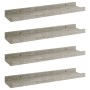 Wandregale 4 Einheiten betongrau 40x9x3 cm von vidaXL, Regale und Regale - Ref: Foro24-326704, Preis: 18,61 €, Rabatt: %