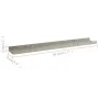 Wall shelves 4 units concrete gray 40x9x3 cm by vidaXL, Shelves and shelves - Ref: Foro24-326704, Price: 18,38 €, Discount: %