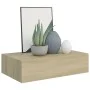Wall shelves with drawer 2 pcs MDF oak 40x23.5x10 cm by vidaXL, Shelves and shelves - Ref: Foro24-330248, Price: 85,57 €, Dis...