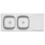 Doppelte Küchenspüle aus Edelstahl 1200x500x155 mm von vidaXL, Sinkt - Ref: Foro24-147238, Preis: 158,73 €, Rabatt: %