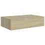 Wandregale mit Schublade 2 Stück MDF Eiche 40x23,5x10 cm von vidaXL, Regale und Regale - Ref: Foro24-330248, Preis: 71,40 €, ...
