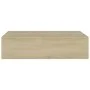 Wall shelves with drawer 2 pcs MDF oak 40x23.5x10 cm by vidaXL, Shelves and shelves - Ref: Foro24-330248, Price: 85,57 €, Dis...