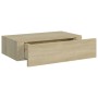 Wandregale mit Schublade 2 Stück MDF Eiche 40x23,5x10 cm von vidaXL, Regale und Regale - Ref: Foro24-330248, Preis: 71,40 €, ...