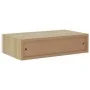 Oak and white MDF wall shelf with drawer 40x23.5x10 cm by vidaXL, Shelves and shelves - Ref: Foro24-330249, Price: 49,92 €, D...