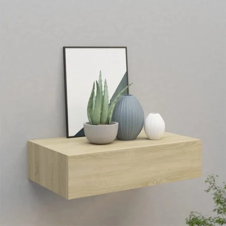Wall shelf with oak MDF drawer 40x23.5x10 cm by vidaXL, Shelves and shelves - Ref: Foro24-330247, Price: 47,87 €, Discount: %