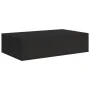 Black MDF wall shelf with drawer 40x23.5x10 cm by vidaXL, Shelves and shelves - Ref: Foro24-330243, Price: 42,53 €, Discount: %