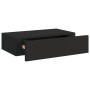 Estante con cajón de pared MDF negro 40x23,5x10 cm de vidaXL, Estantes y estanterías - Ref: Foro24-330243, Precio: 46,25 €, D...