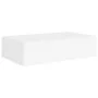 White MDF wall shelf with drawer 40x23.5x10 cm by vidaXL, Shelves and shelves - Ref: Foro24-330241, Price: 39,66 €, Discount: %