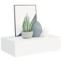 White MDF wall shelf with drawer 40x23.5x10 cm by vidaXL, Shelves and shelves - Ref: Foro24-330241, Price: 39,66 €, Discount: %