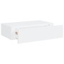 Weißes MDF-Wandregal mit Schublade 40x23,5x10 cm von vidaXL, Regale und Regale - Ref: Foro24-330241, Preis: 40,11 €, Rabatt: %