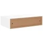 White MDF wall shelf with drawer 40x23.5x10 cm by vidaXL, Shelves and shelves - Ref: Foro24-330241, Price: 39,66 €, Discount: %