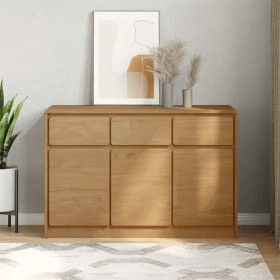 Aparador SAUDA madera maciza pino color roble 114x43x75,5 cm