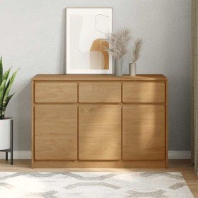 Aparador SAUDA madera maciza pino color roble 114x43x75,5 cm