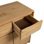 Aparador SAUDA madera maciza pino color roble 114x43x75,5 cm