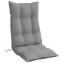 Cojines de silla con respaldo alto 2 uds tela Oxford gris
