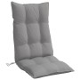 Cojines de silla con respaldo alto 4 uds tela Oxford gris