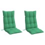 Cojines de silla con respaldo alto 2 uds tela Oxford verde