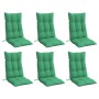 Cojines de silla con respaldo alto 6 uds tela Oxford verde