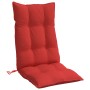 Cojines de silla con respaldo alto 2 uds tela Oxford rojo