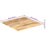 Superficie de mesa madera maciza de mango 15-16 mm 60x60 cm