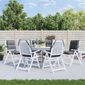 Cojines de silla respaldo bajo 6 uds tela Oxford gris antracita Cojines de silla respaldo bajo 6 uds tela Oxford gris antracita