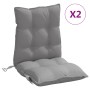 Cojines para silla con respaldo bajo 2 uds tela Oxford gris