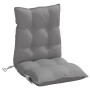 Cojines para silla con respaldo bajo 2 uds tela Oxford gris